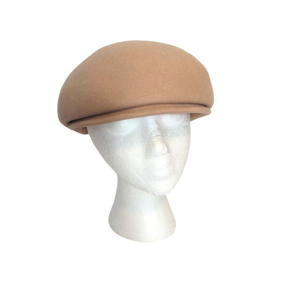 Vintage Betmar Hat Newsboy Wool Round Gatsby Beige Brown Unisex